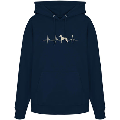 Herzschlag Deutsche Dogge - Organic Hoodie