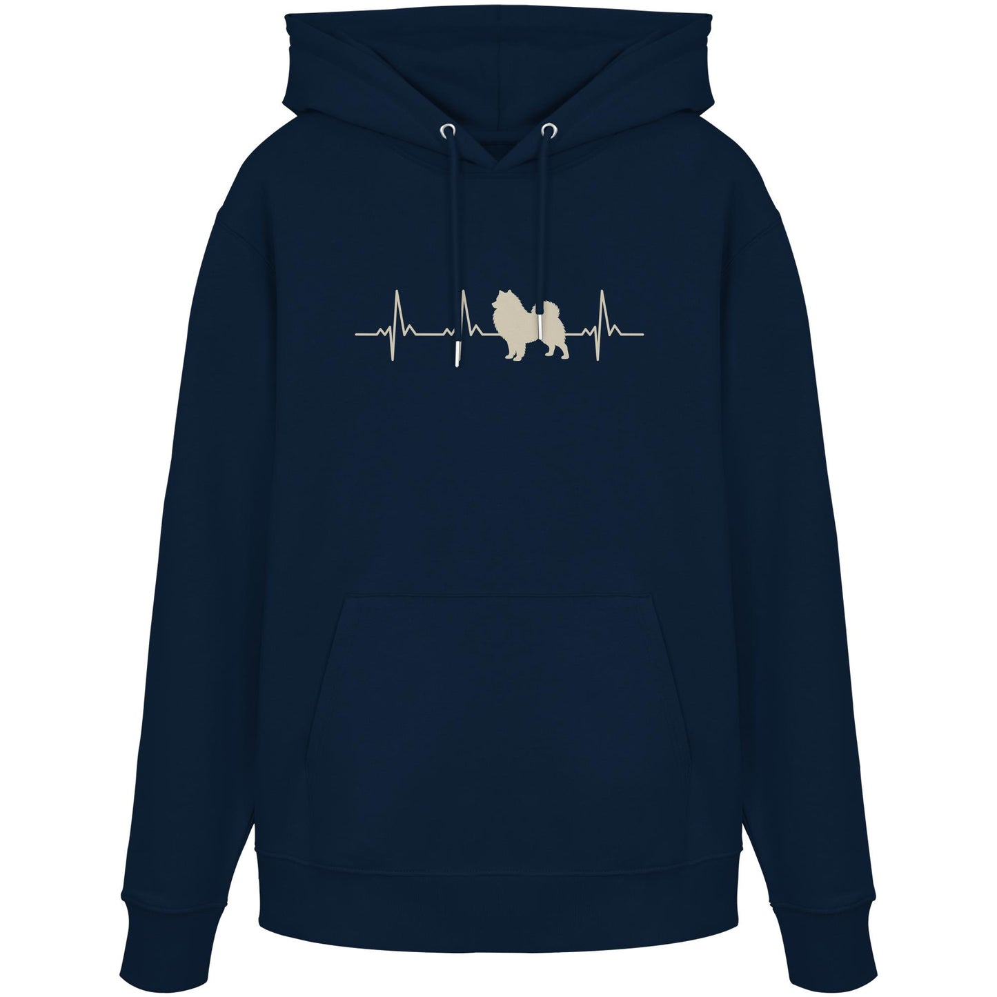 Herzschlag Wolfsspitz - Organic Hoodie