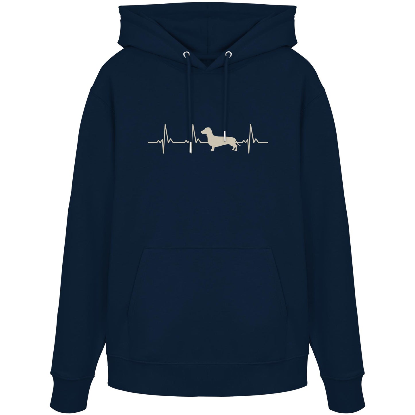 Herzschlag Dackel (Kurzhaar) - Organic Hoodie