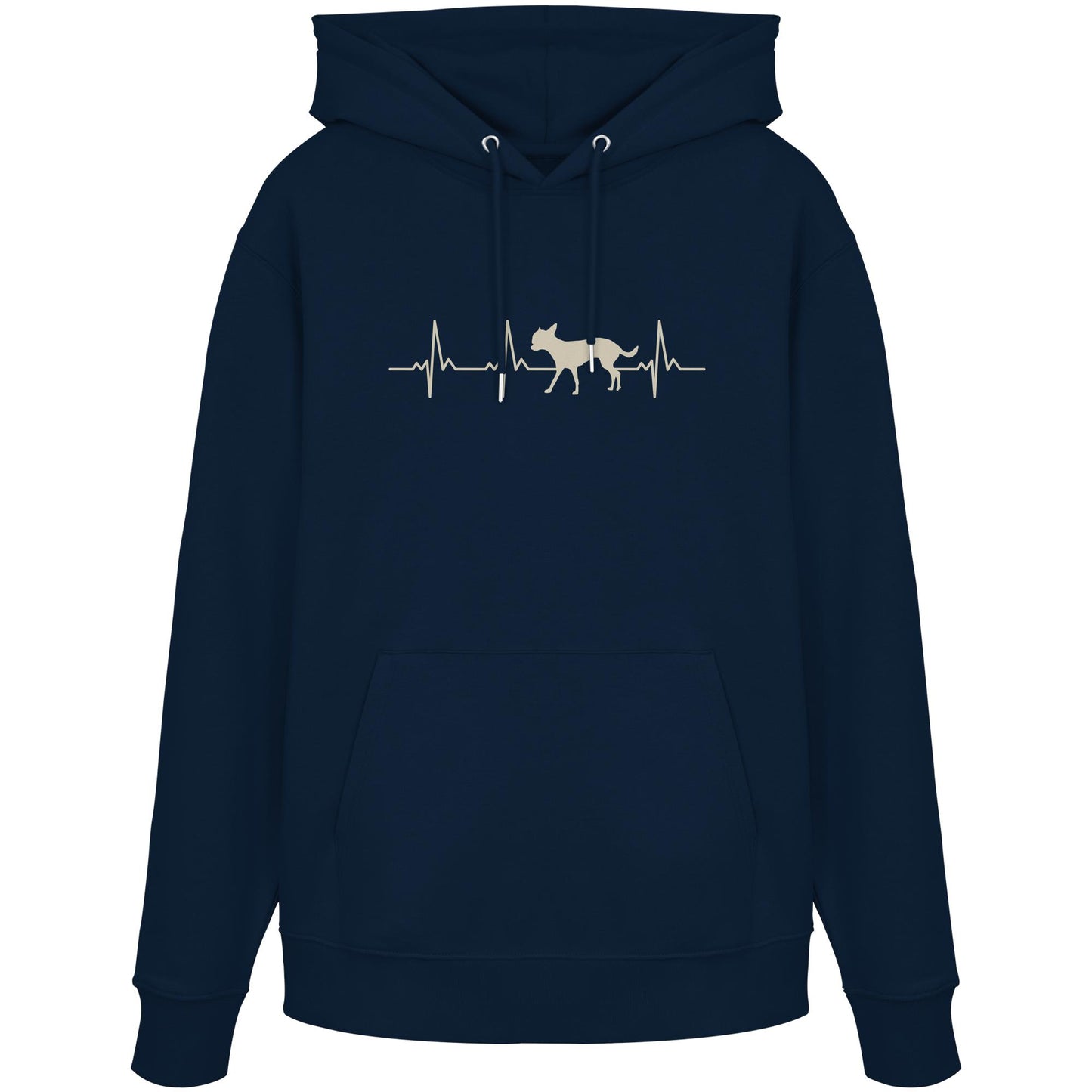 Herzschlag Chihuahua (Kurzhaar) - Organic Hoodie