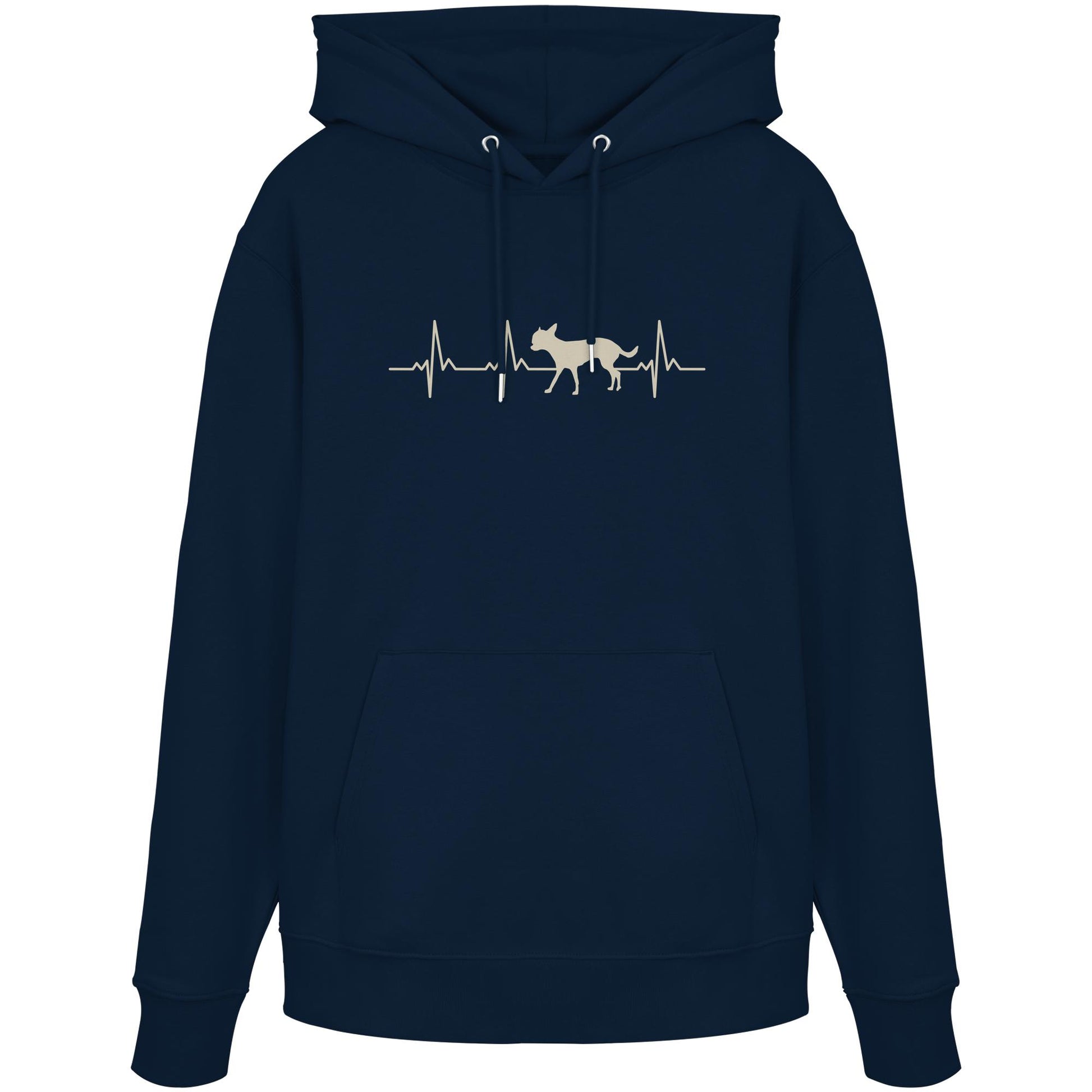 Herzschlag Chihuahua (Kurzhaar) - Organic Hoodie