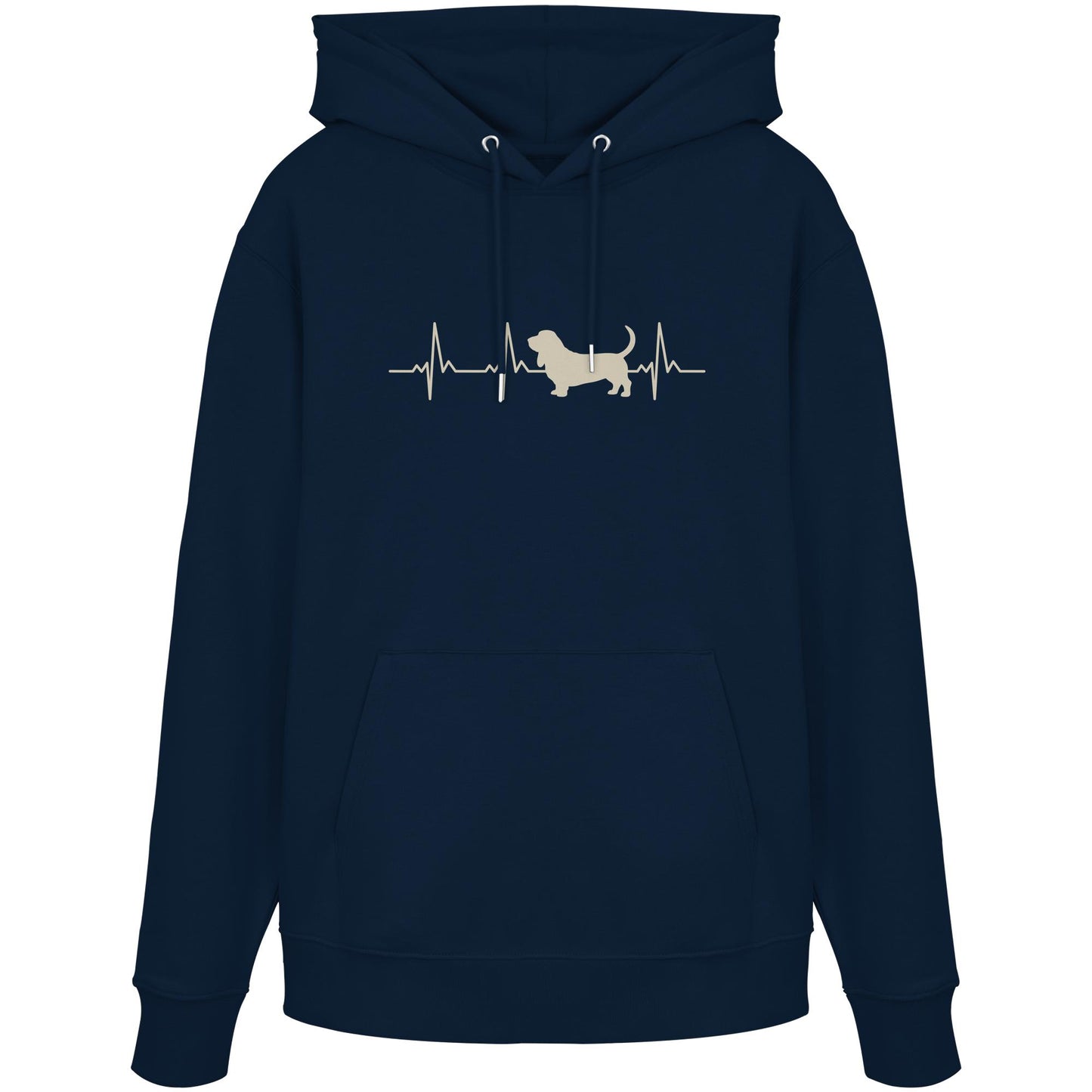 Herzschlag Basset Hound - Organic Hoodie