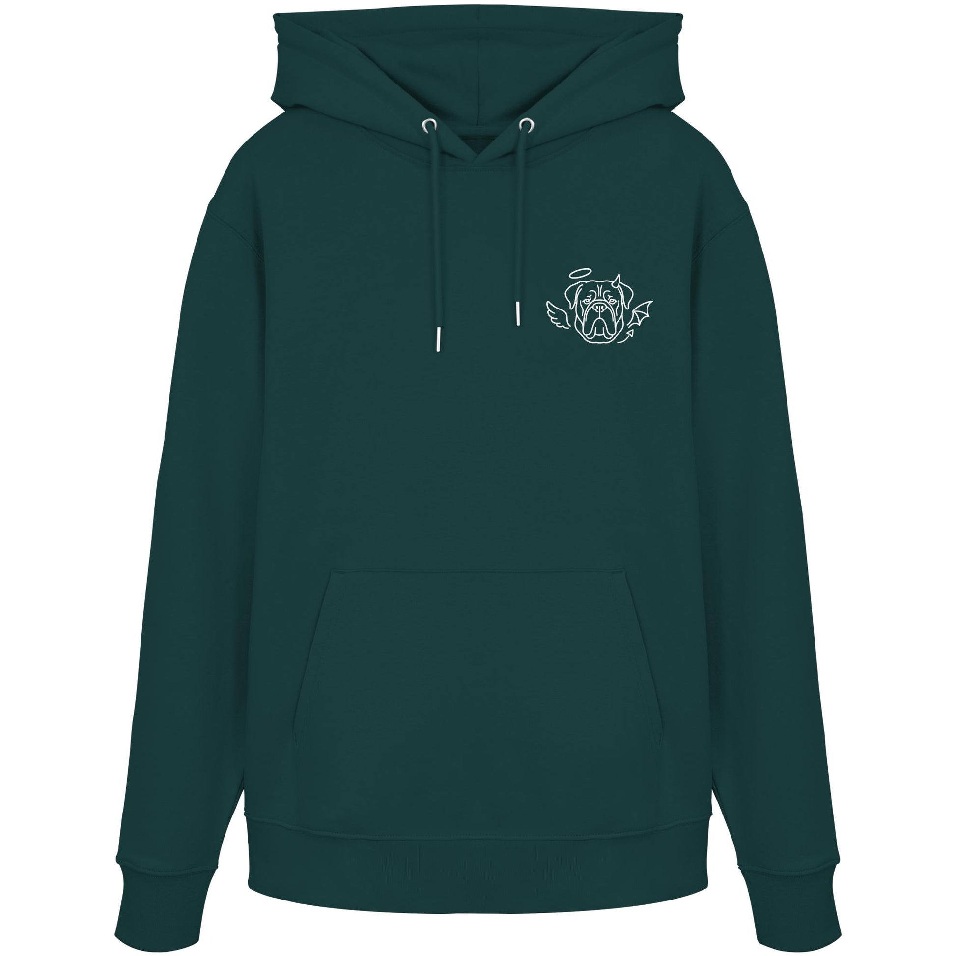 Halo & Horns - Bordeauxdogge - Organic Hoodie