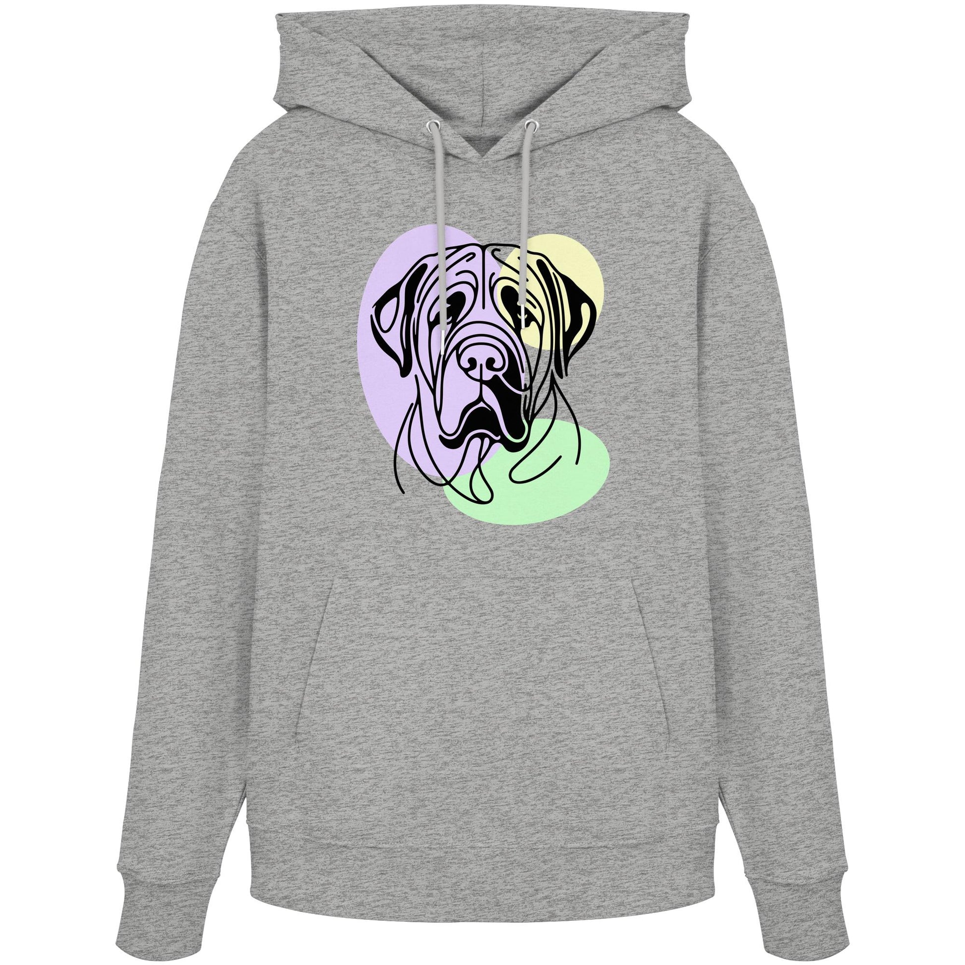 Line Art - Süßer Bullmastiff - Organic Hoodie