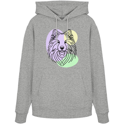 Line Art - Süßer Wolfsspitz - Organic Hoodie