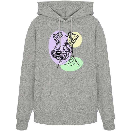 Line Art - Süßer Airedale Terrier - Organic Hoodie