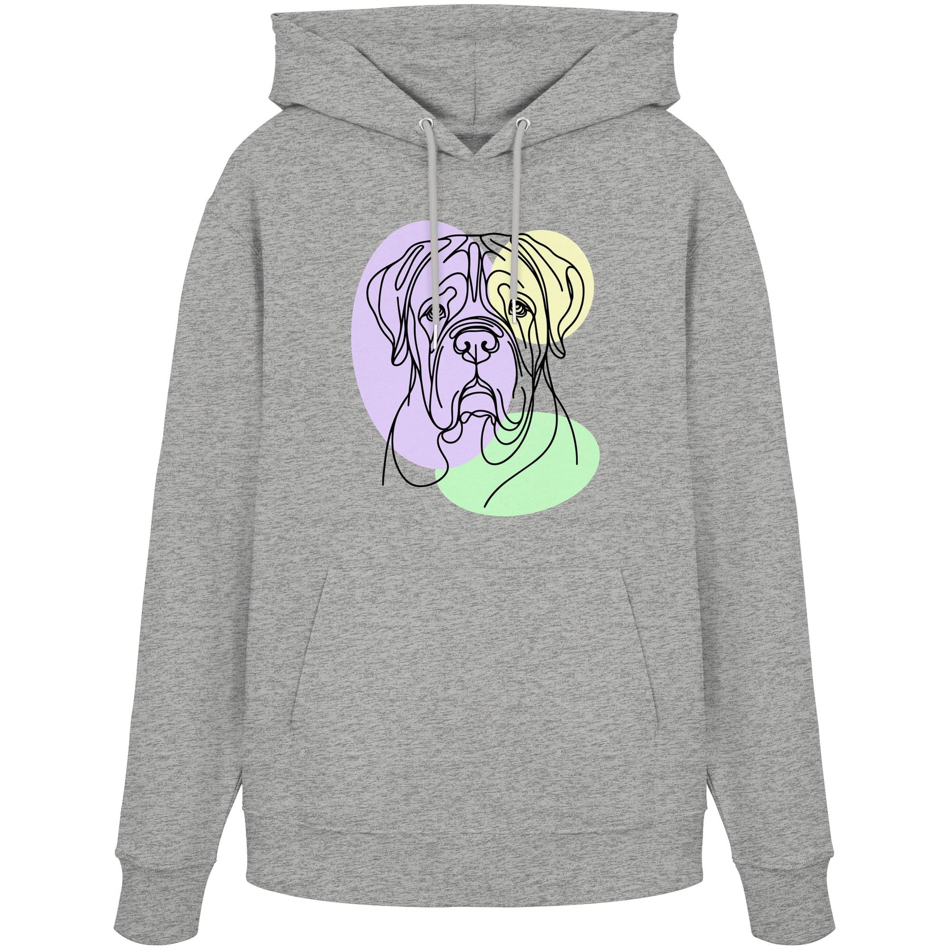 Line Art - Süße Bordeauxdogge - Organic Hoodie