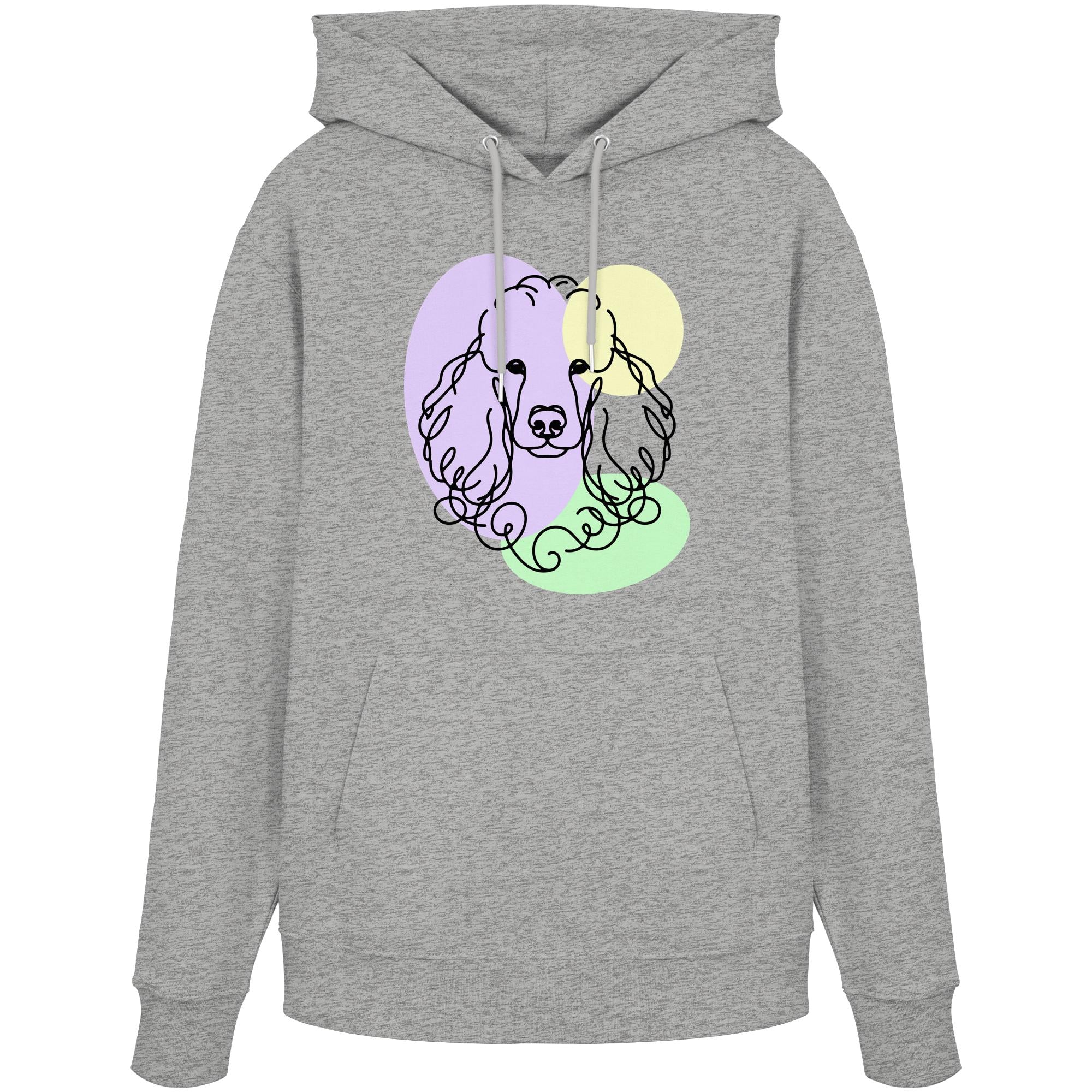 Line Art - Süßer Pudel - Organic Hoodie