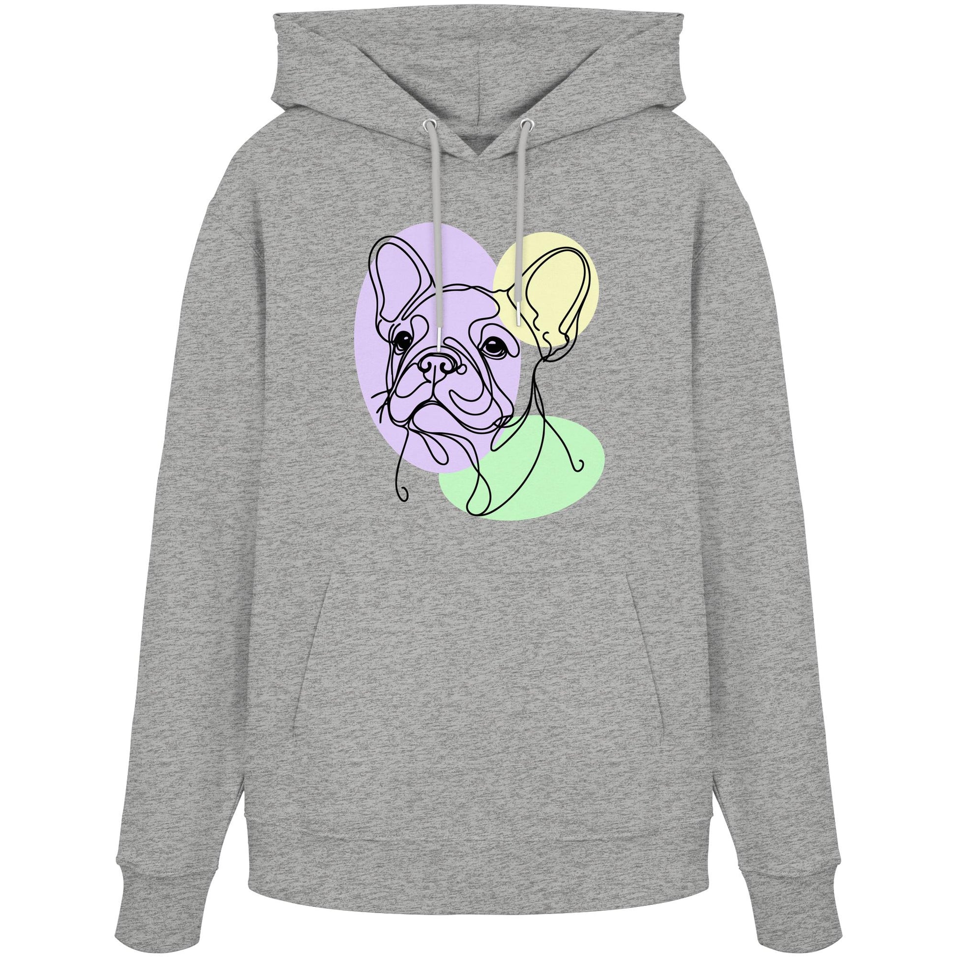 Line Art - Süße Französische Bulldogge - Organic Hoodie