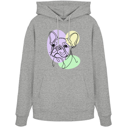 Line Art - Süße Französische Bulldogge - Organic Hoodie