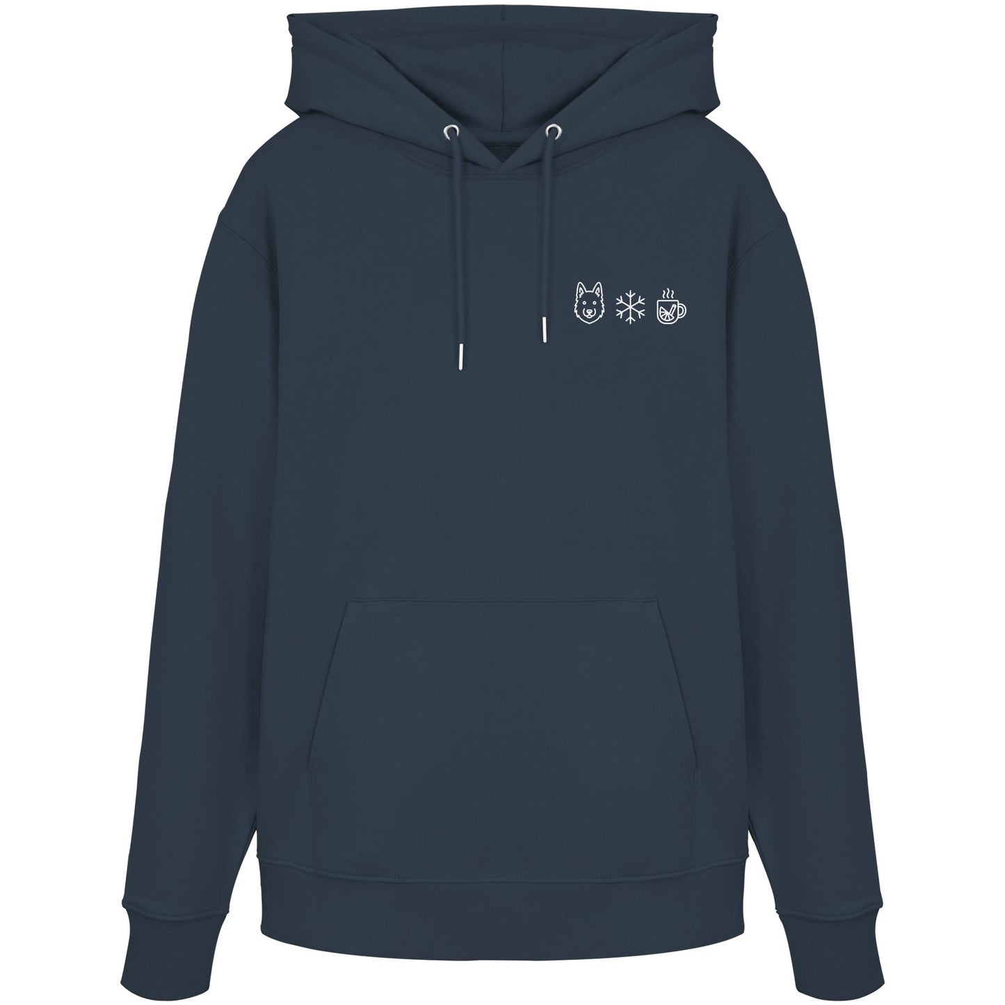 Weißer Schäferhund - Schneeflocke Glühwein - Organic Hoodie
