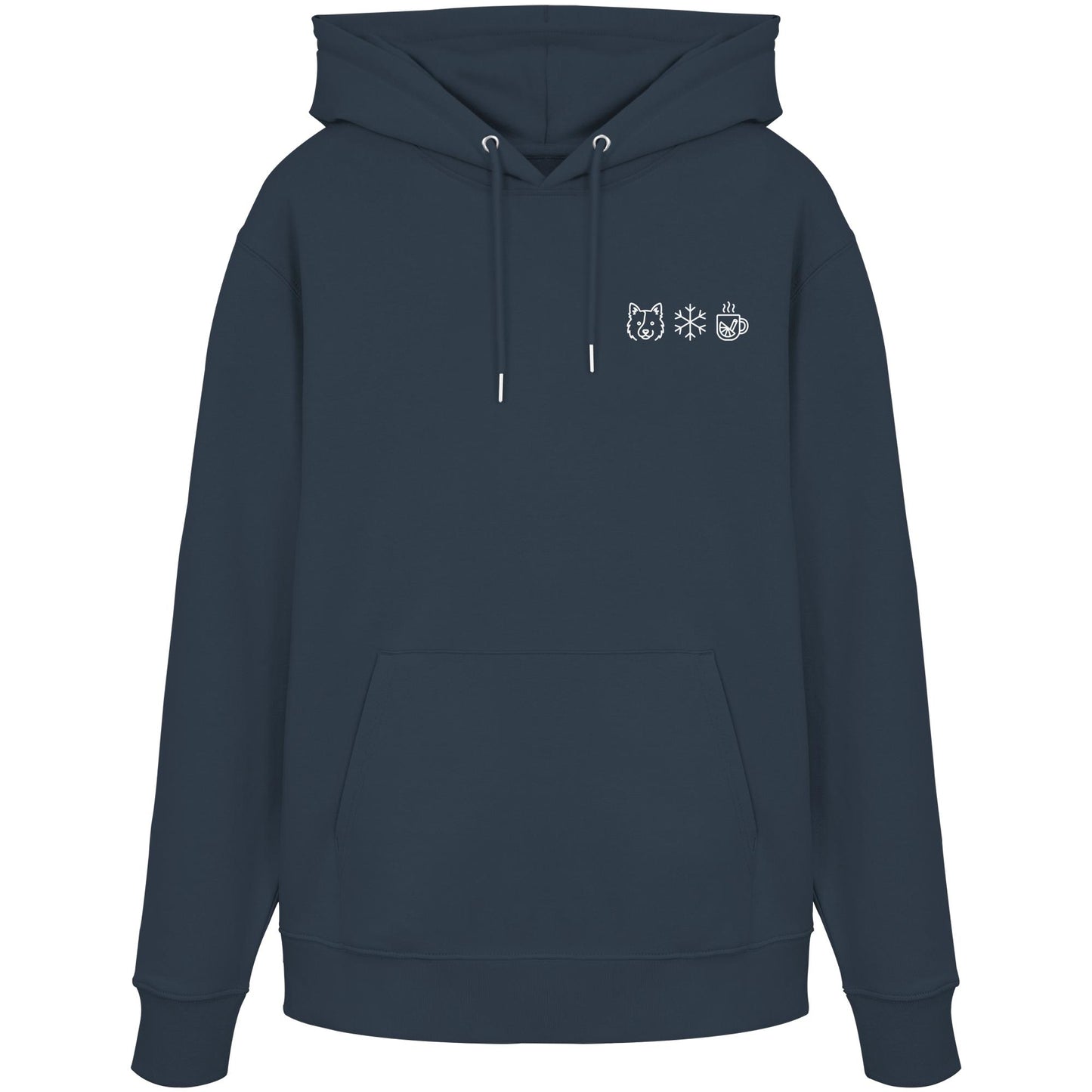 Islandhund - Schneeflocke Glühwein - Organic Hoodie