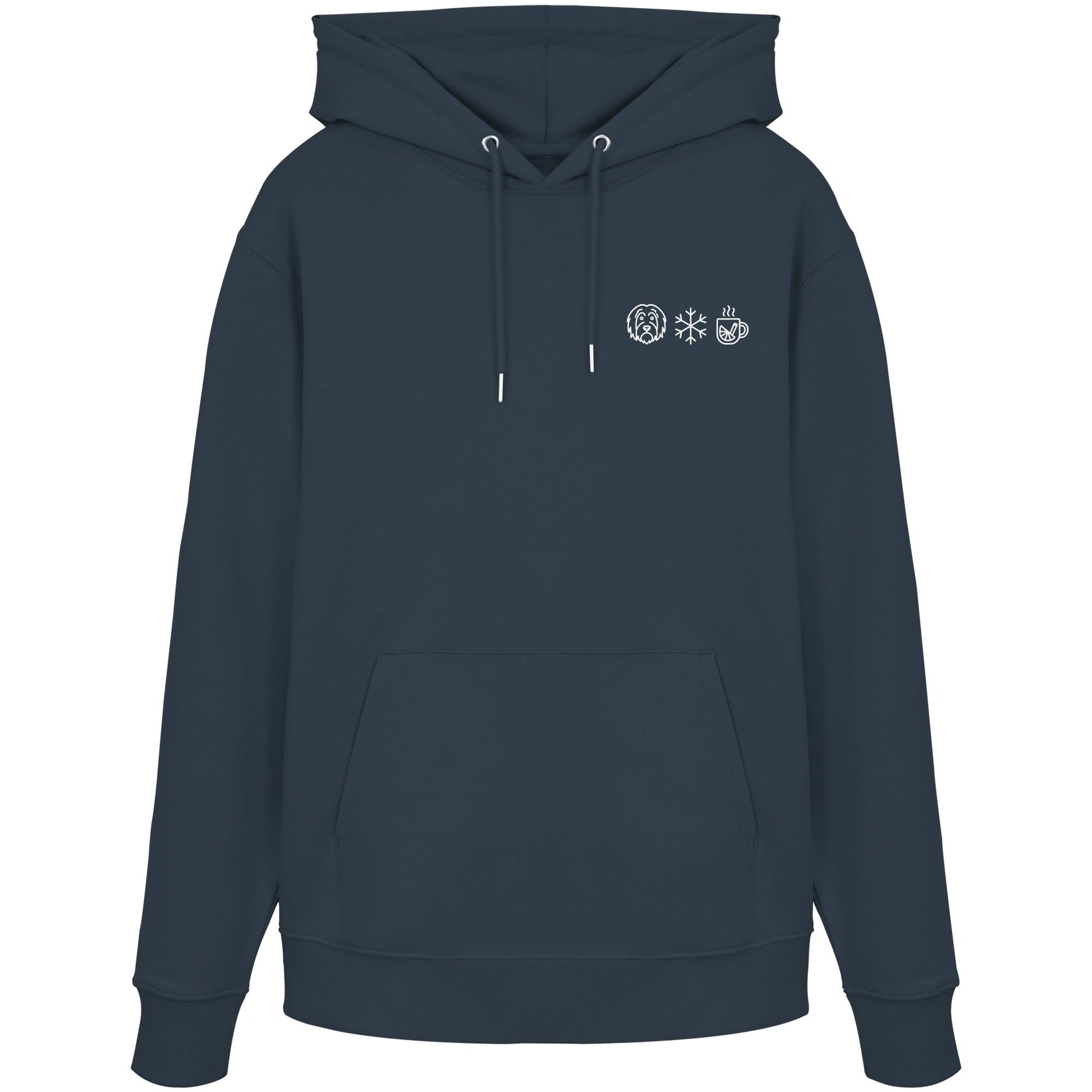 Bearded Collie - Schneeflocke Glühwein - Organic Hoodie