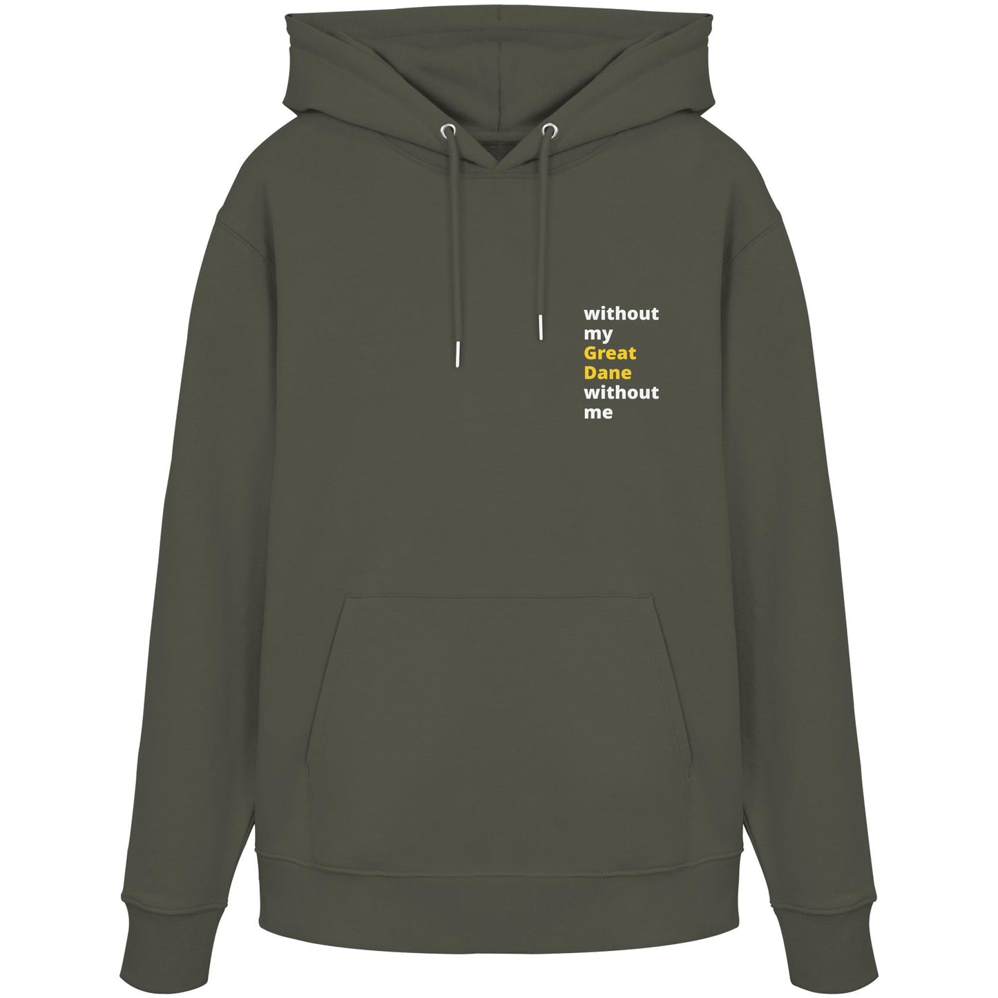 without my great dane - Organic Hoodie