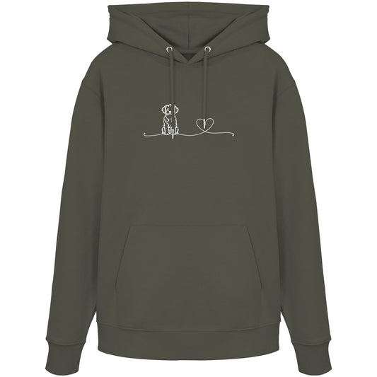 Line Art - Bolonka Zwetna mit Herz - Organic Hoodie