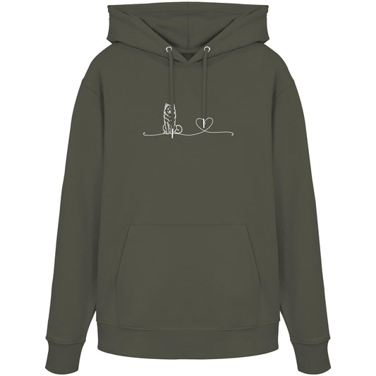 Line Art - Eurasier mit Herz - Organic Hoodie