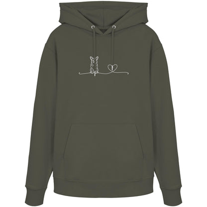Line Art - Corgi mit Herz - Organic Hoodie