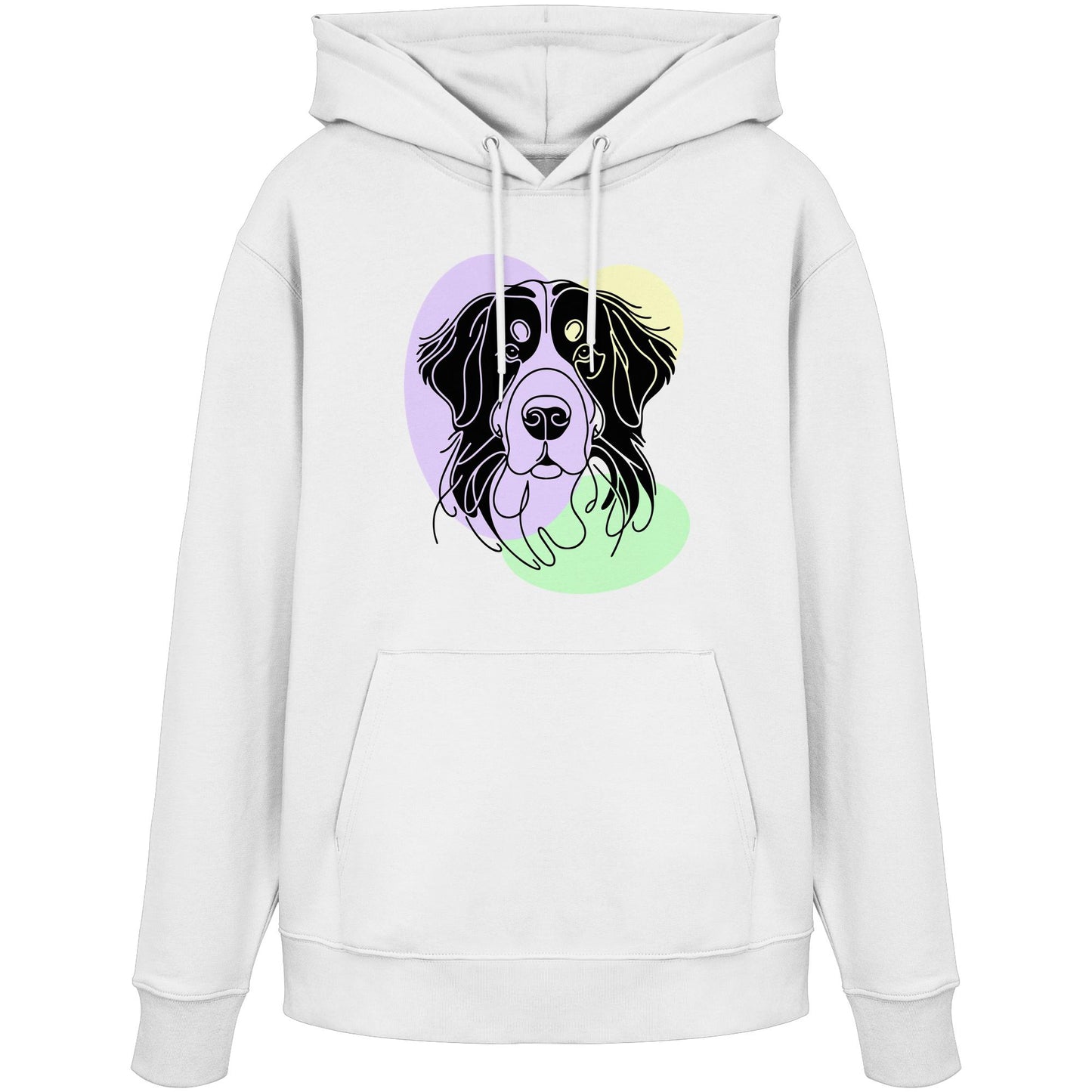 Line Art - Süßer Berner Sennenhund - Organic Hoodie