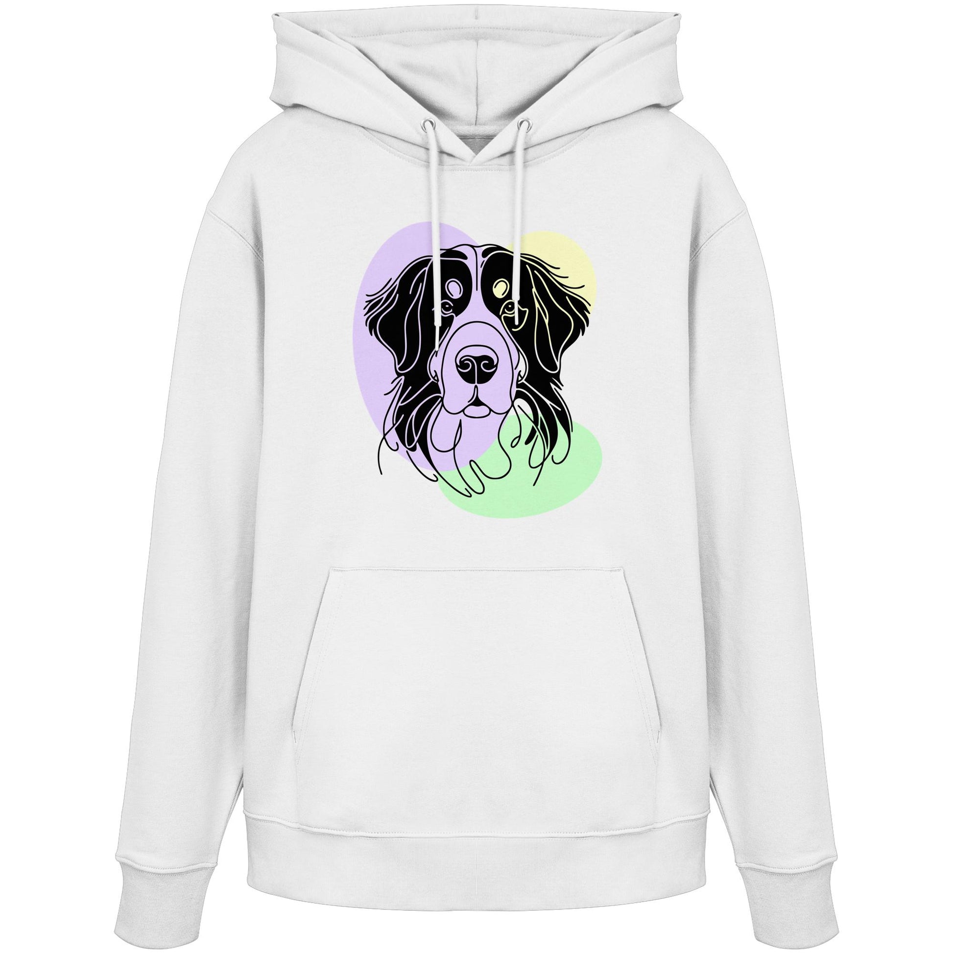 Line Art - Süßer Berner Sennenhund - Organic Hoodie