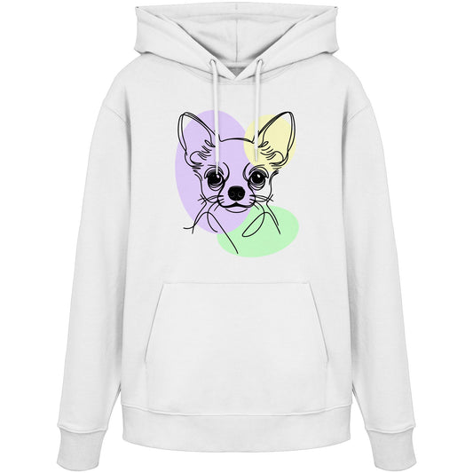 Line Art - Süßer Chihuahua (Kurzhaar) - Organic Hoodie