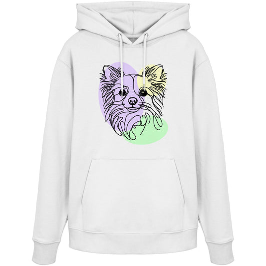 Line Art - Süßer Chihuahua (Langhaar) - Organic Hoodie