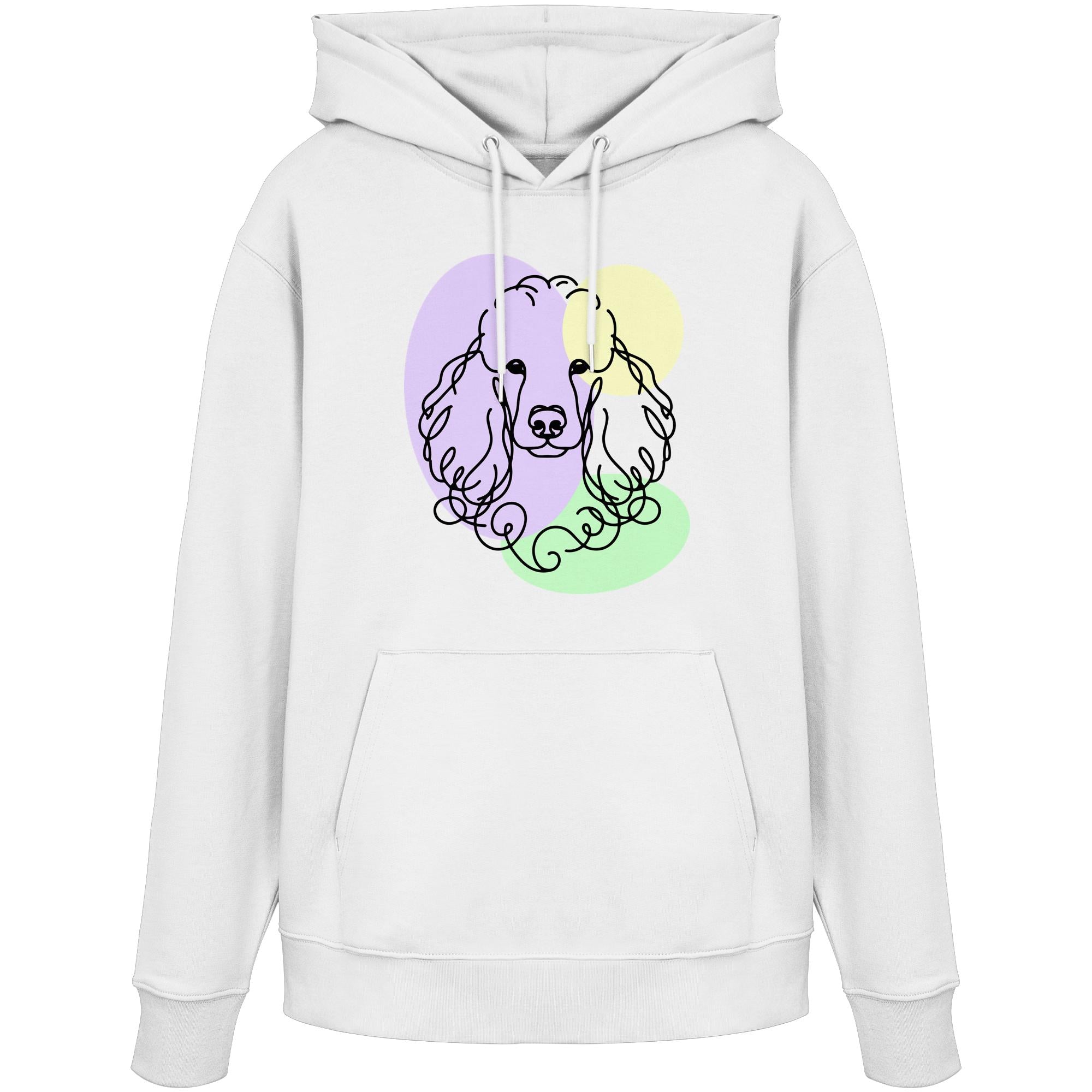 Line Art - Süßer Pudel - Organic Hoodie