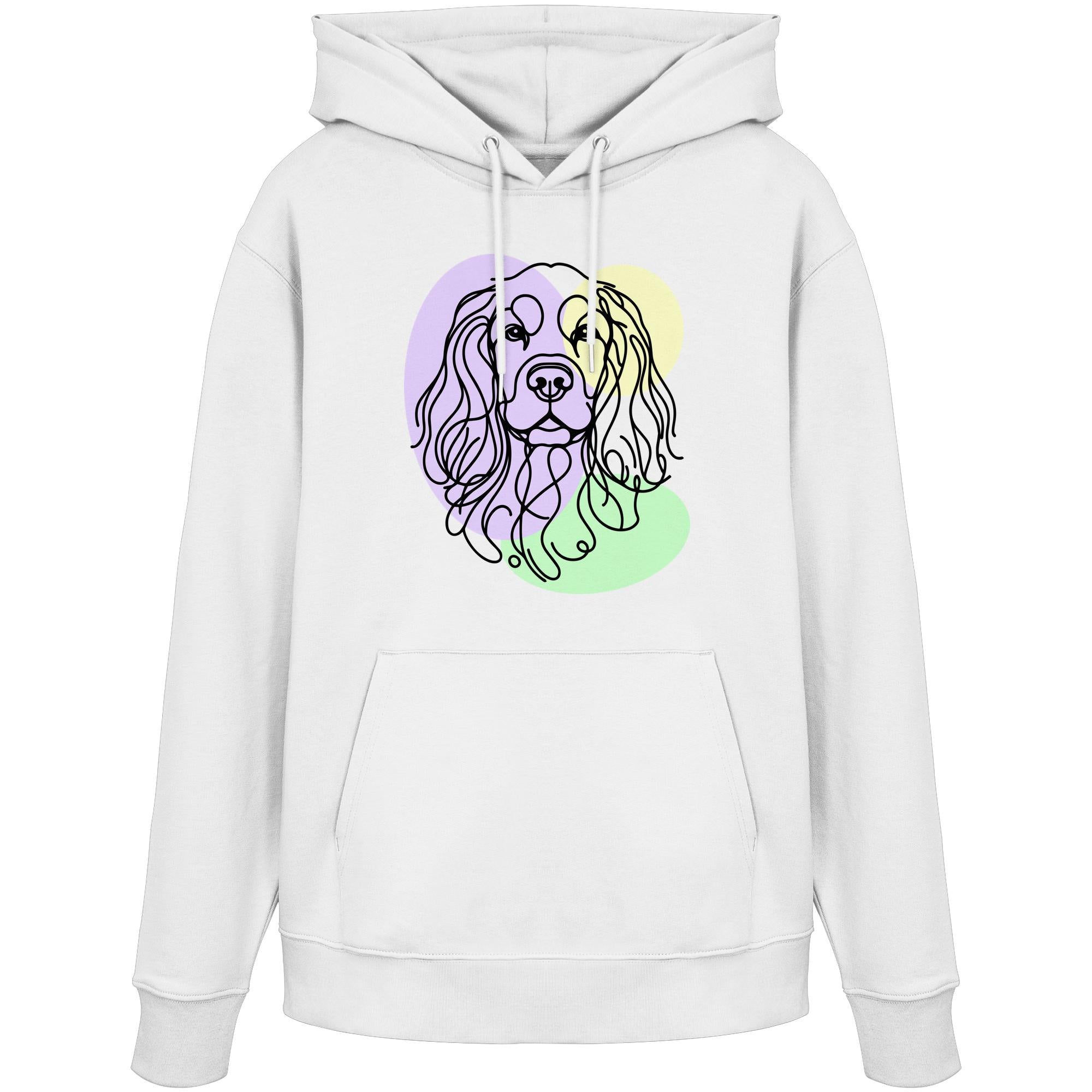 Line Art - Süßer Cocker Spaniel - Organic Hoodie