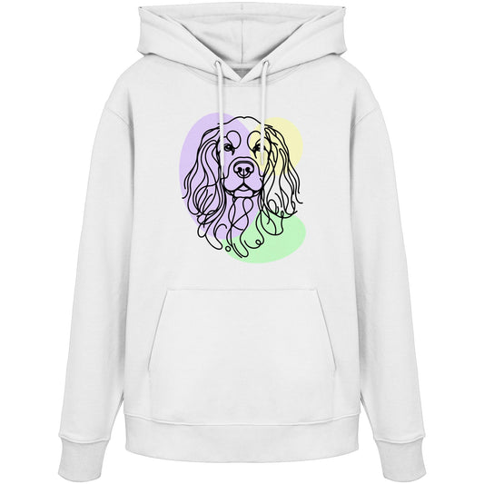 Line Art - Süßer Cocker Spaniel - Organic Hoodie