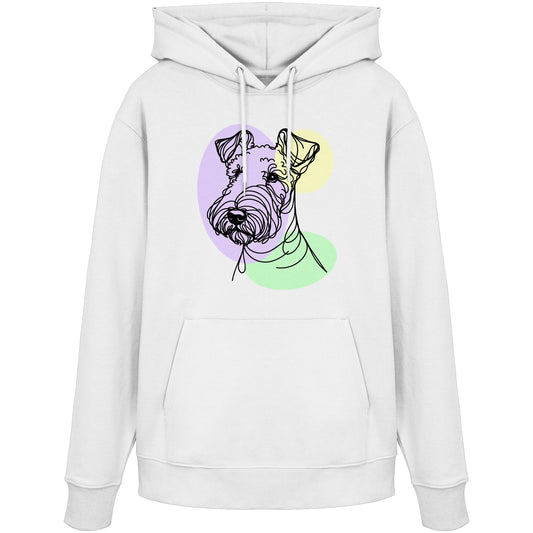 Line Art - Süßer Airedale Terrier - Organic Hoodie