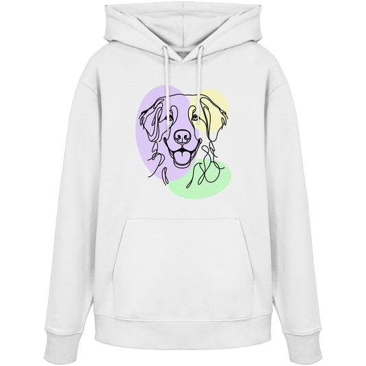 Line Art - Süßer Golden Retriever - Organic Hoodie