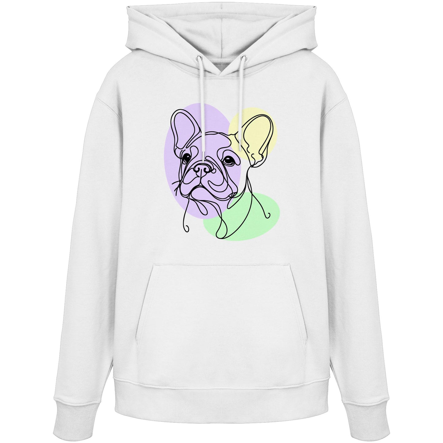 Line Art - Süße Französische Bulldogge - Organic Hoodie