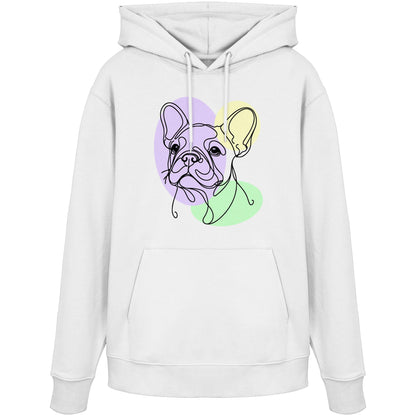 Line Art - Süße Französische Bulldogge - Organic Hoodie