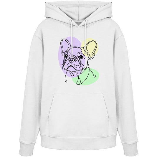 Line Art - Süße Französische Bulldogge - Organic Hoodie