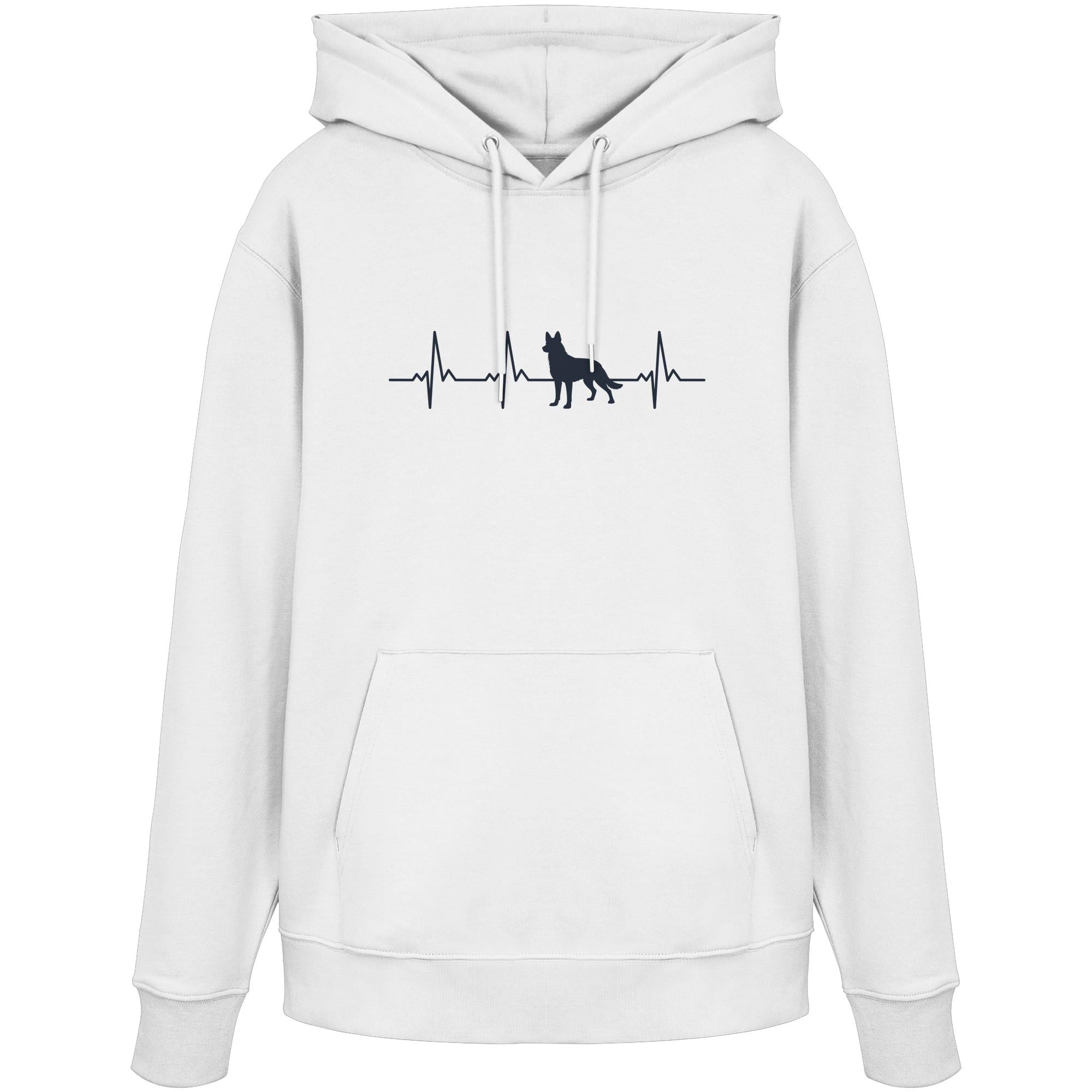 Herzschlag Wolfhund - Organic Hoodie