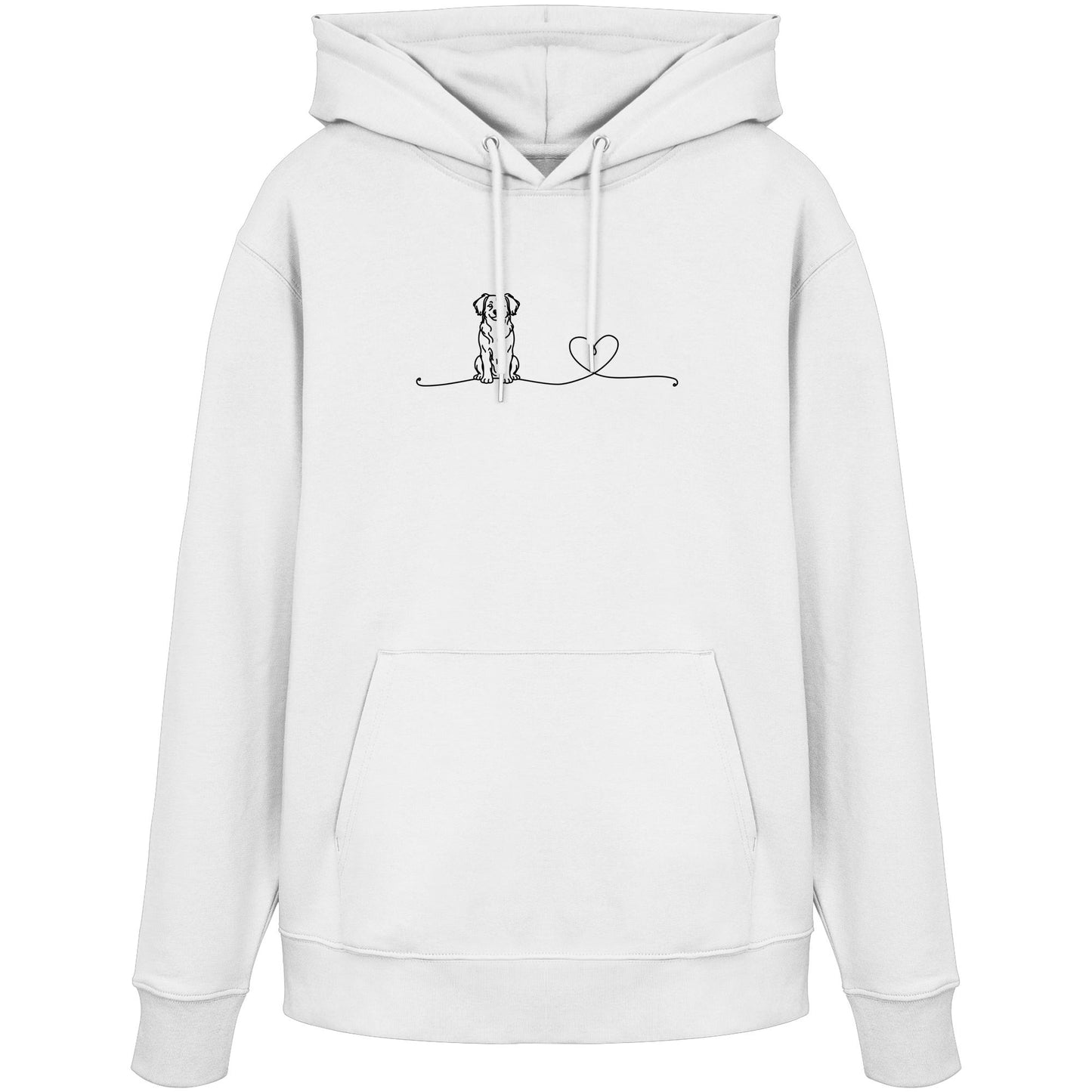 Line Art - Kokoni mit Herz - Organic Hoodie