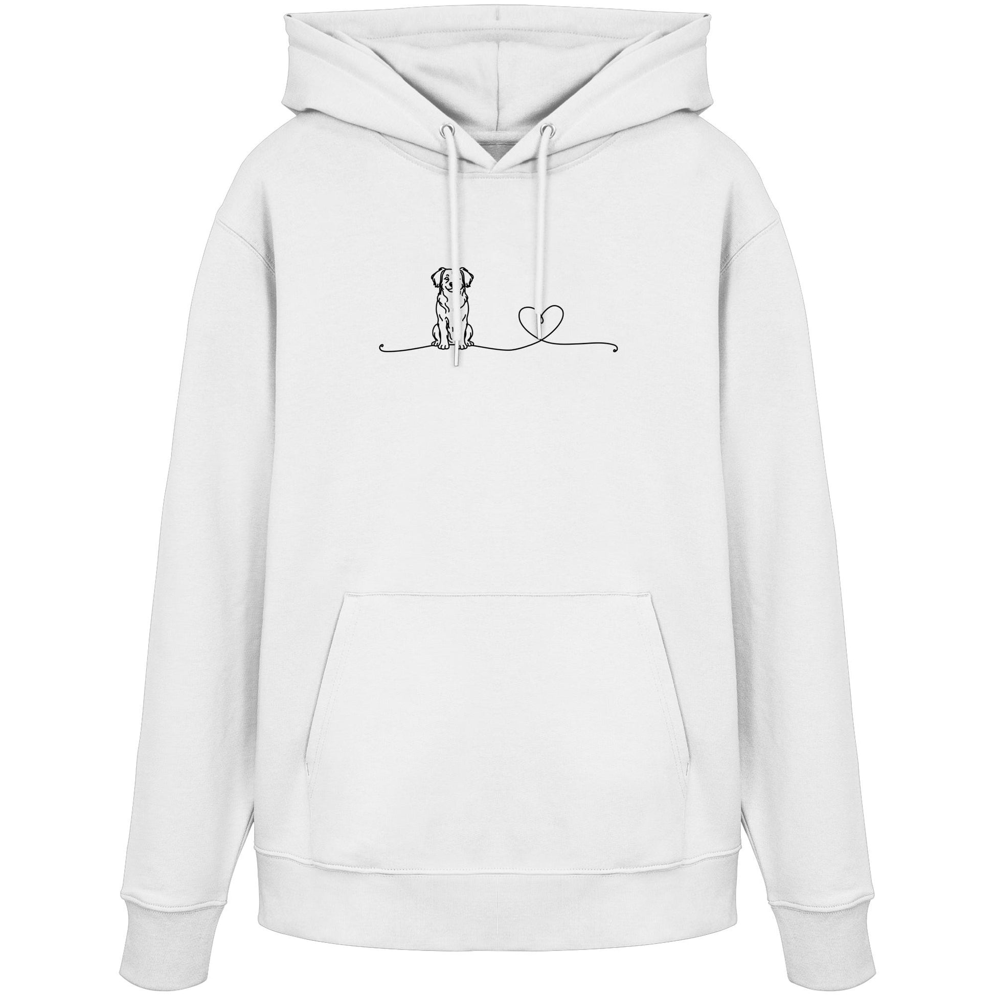 Line Art - Kokoni mit Herz - Organic Hoodie