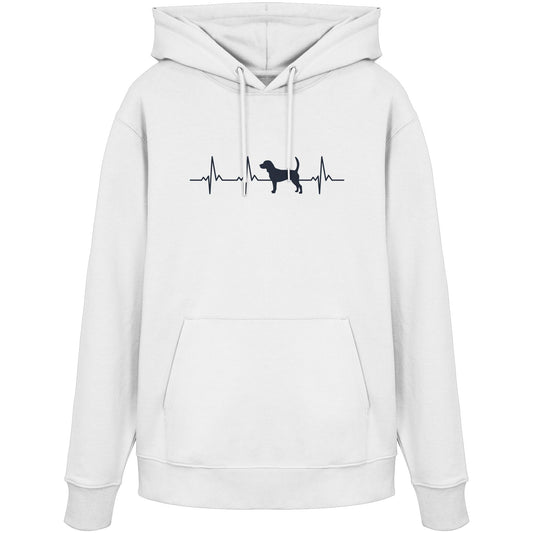 Herzschlag Beagle - Organic Hoodie