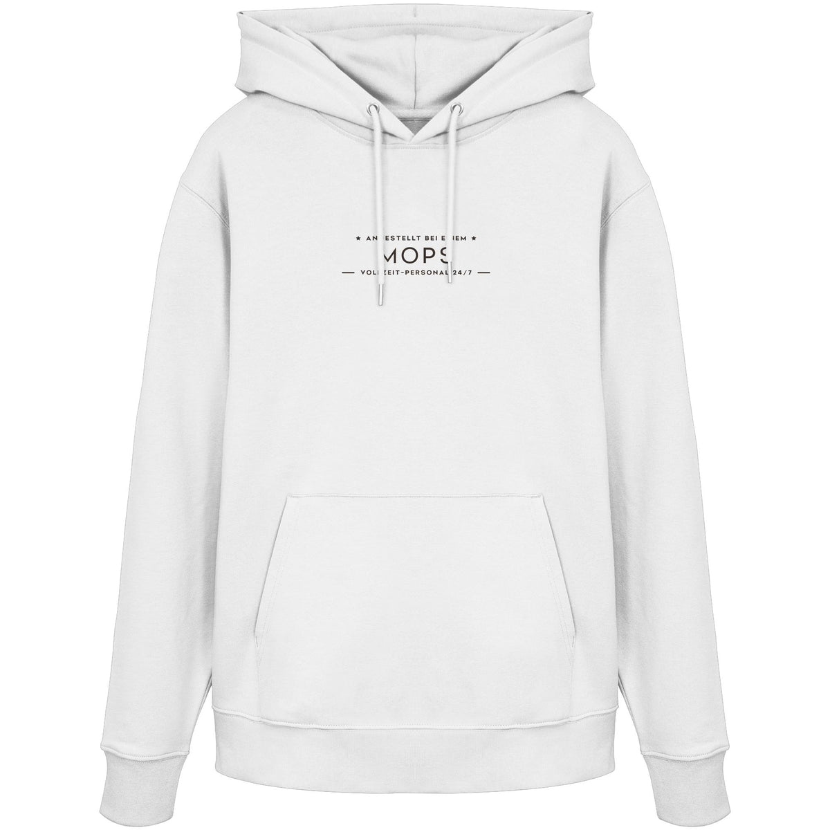 Vollzeit-Personal - Mops - Organic Hoodie