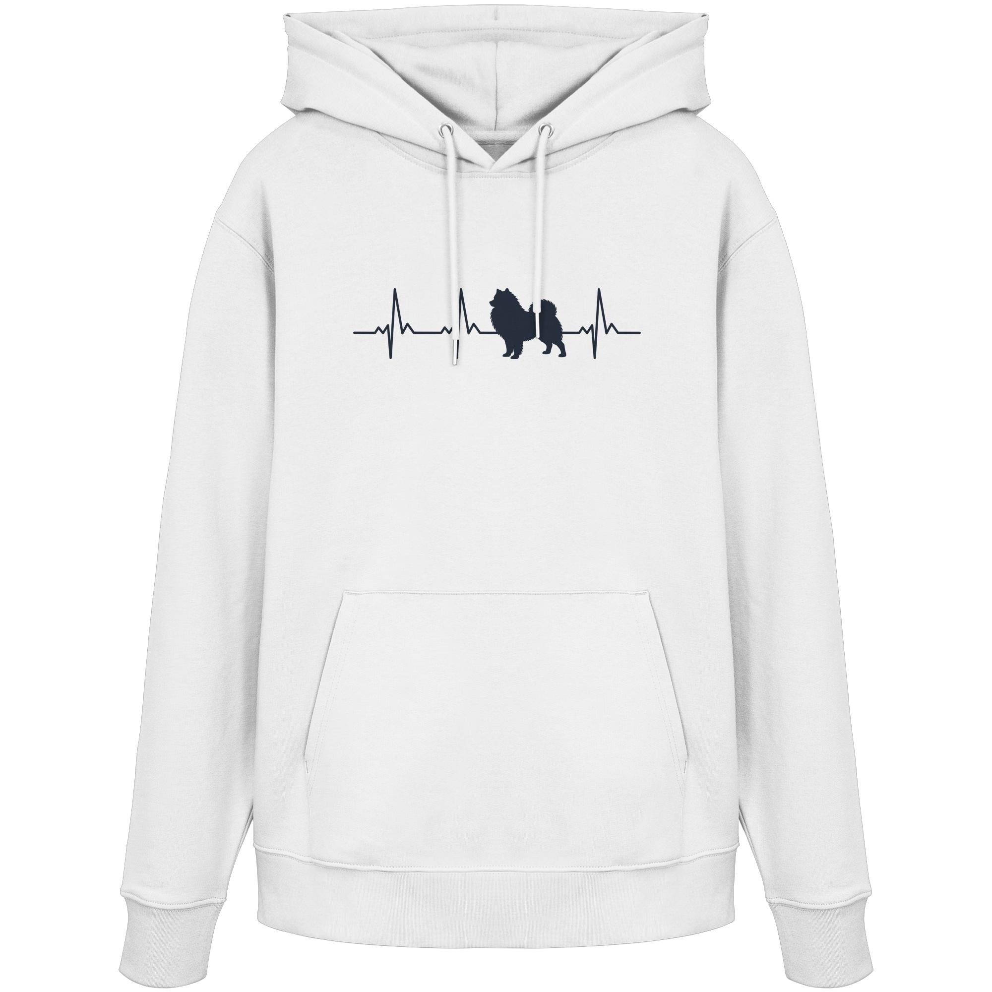 Herzschlag Wolfsspitz - Organic Hoodie