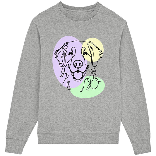Line Art - Süßer Golden Retriever - Organic Lightweight Sweatshirt