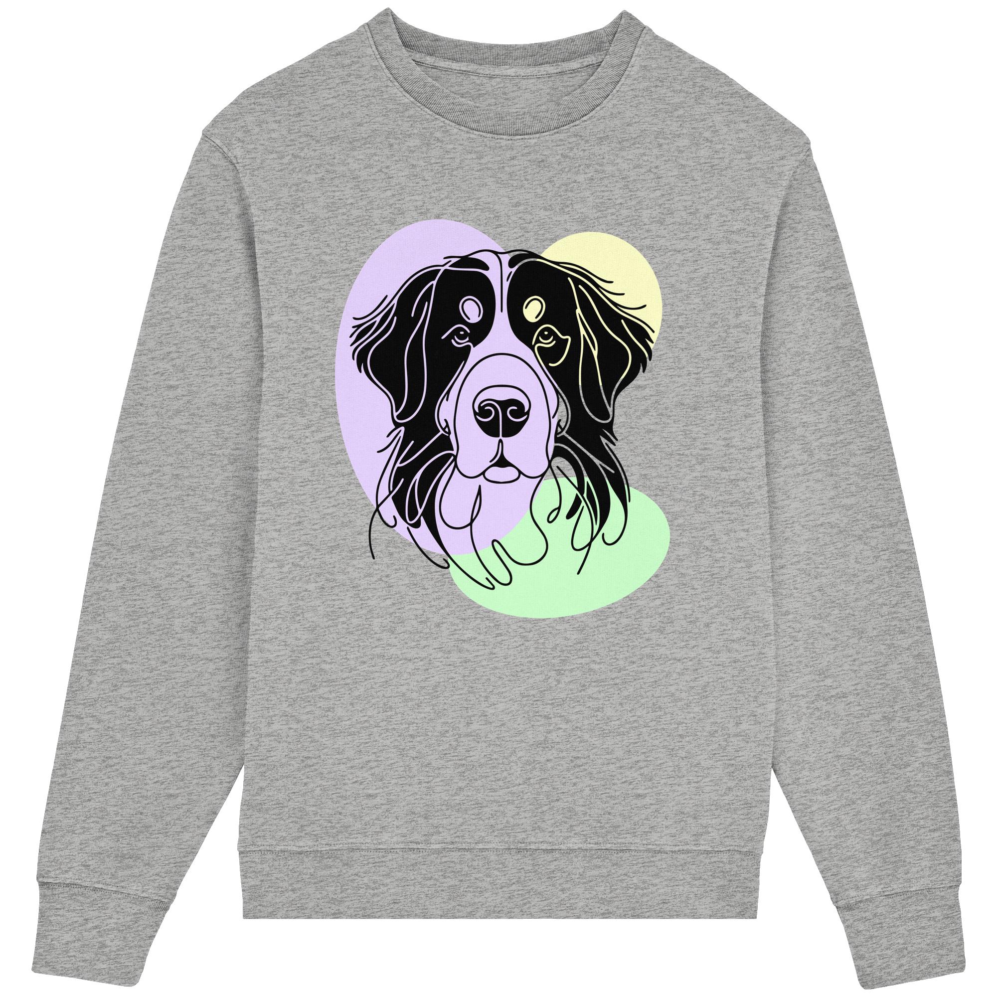 Line Art - Süßer Berner Sennenhund - Organic Lightweight Sweatshirt