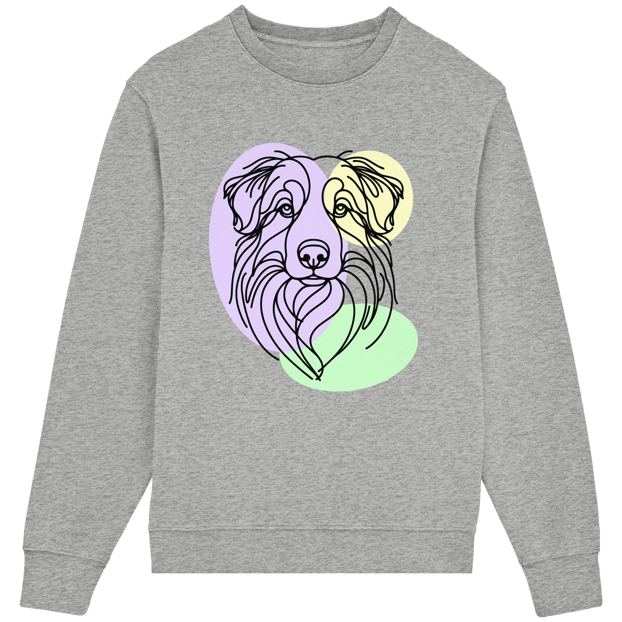 Line Art - Süßer Australian Shepherd - Organic Lightweight Sweatshirt