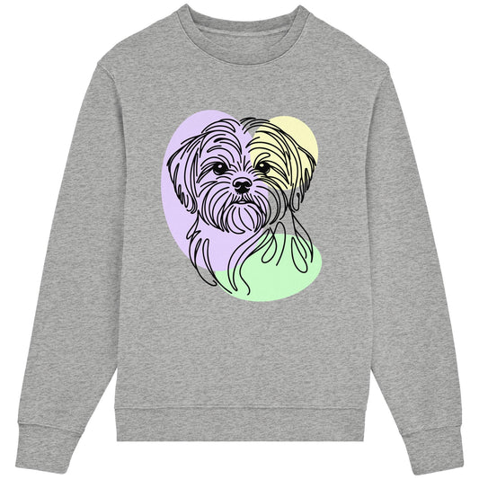 Line Art - Süßer Shih Tzu - Organic Lightweight Sweatshirt