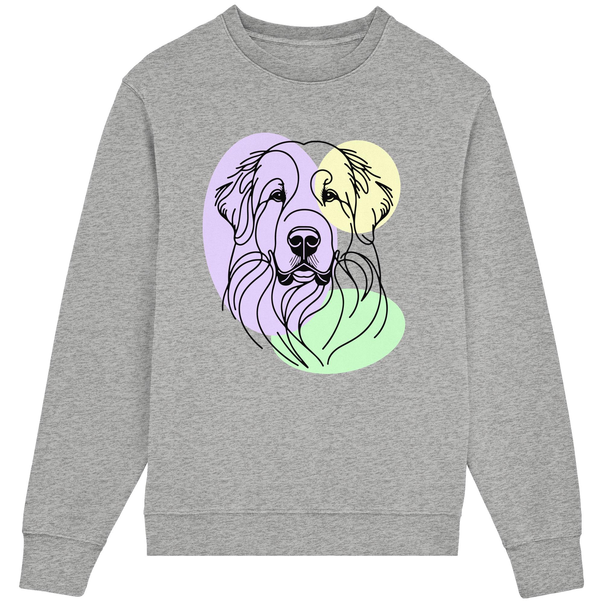 Line Art - Süßer Pyrenäenberghund - Organic Lightweight Sweatshirt
