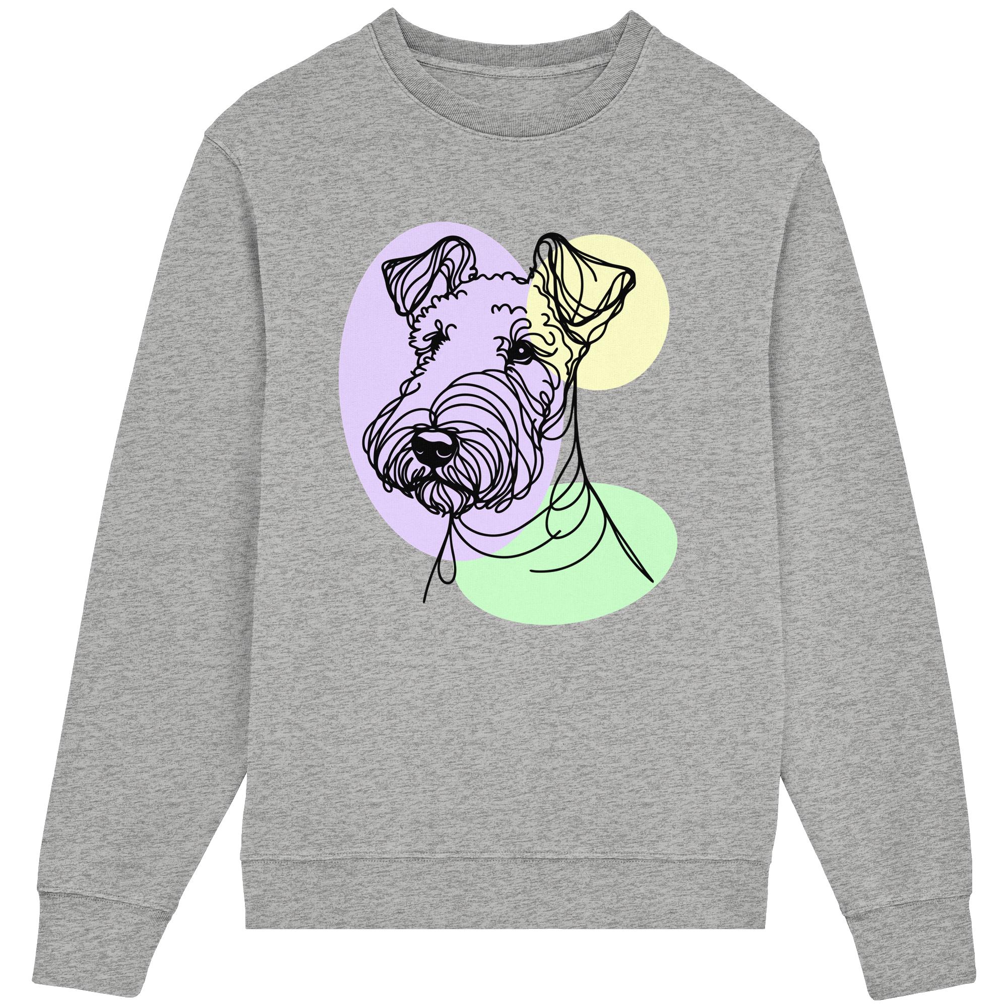 Line Art - Süßer Airedale Terrier - Organic Lightweight Sweatshirt