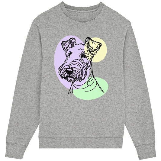 Line Art - Süßer Airedale Terrier - Organic Lightweight Sweatshirt