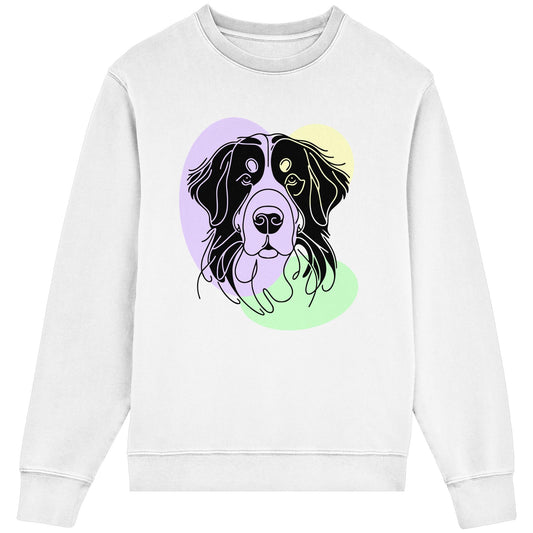 Line Art - Süßer Berner Sennenhund - Organic Lightweight Sweatshirt