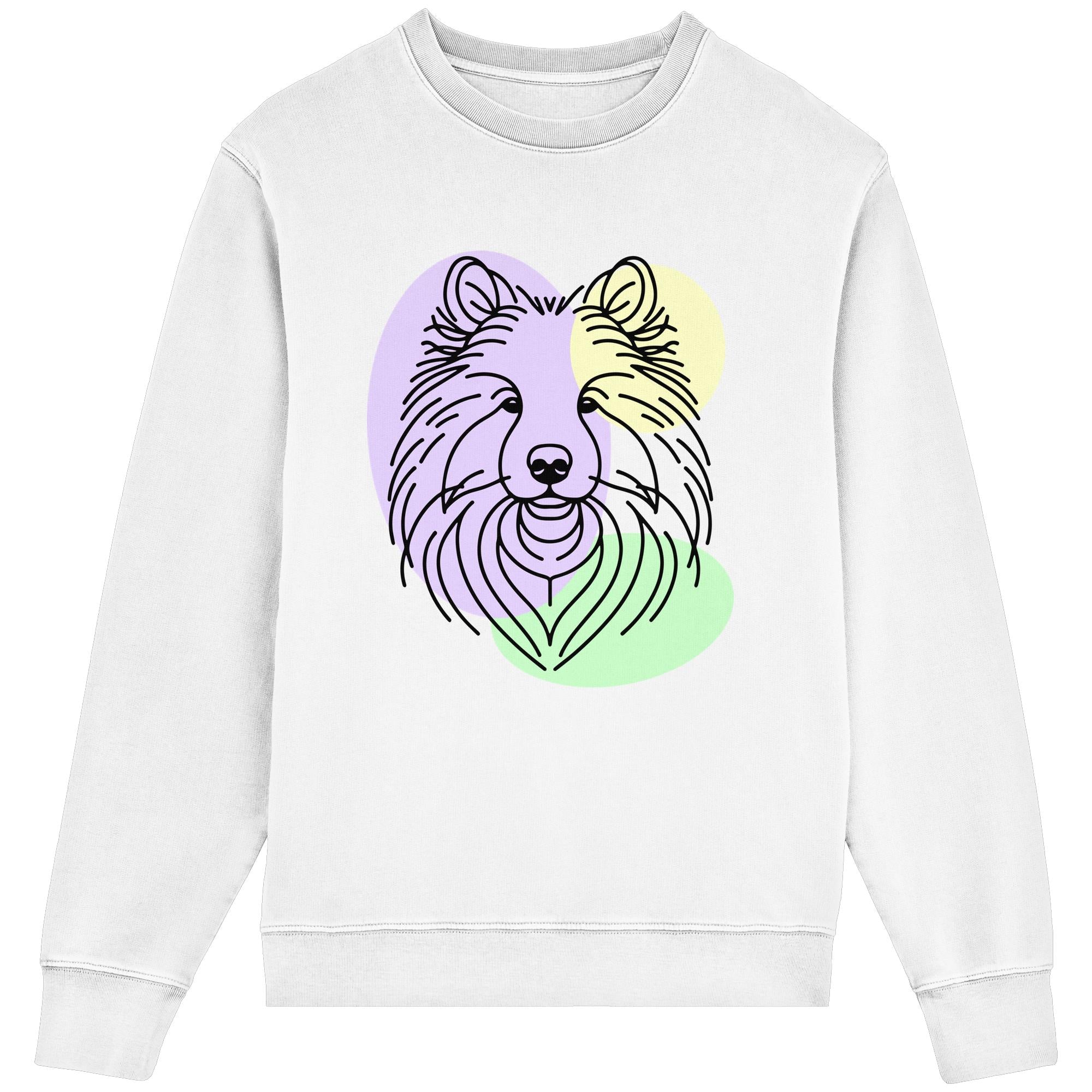 Line Art - Süßer Wolfsspitz - Organic Lightweight Sweatshirt