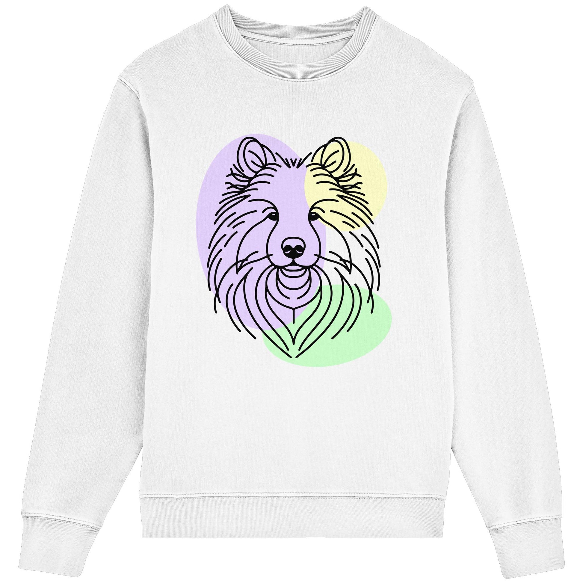 Line Art - Süßer Wolfsspitz - Organic Lightweight Sweatshirt