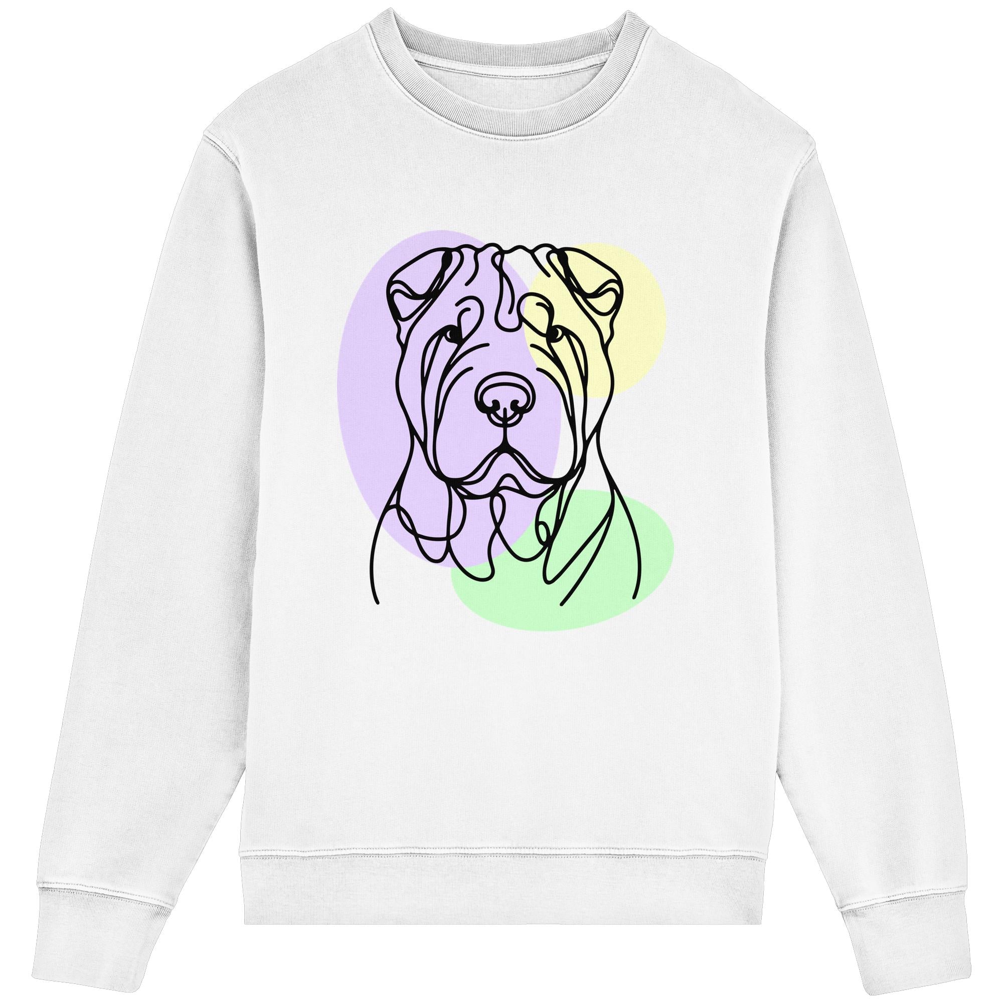 Line Art - Süßer Shar-Pei - Organic Lightweight Sweatshirt